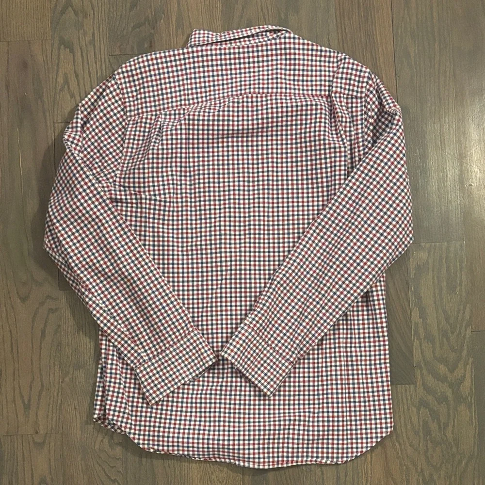 Hawker Rye Stretch Oxford Men's Red and Blue Checkered Shirt - Size Large - Picture 4 of 7